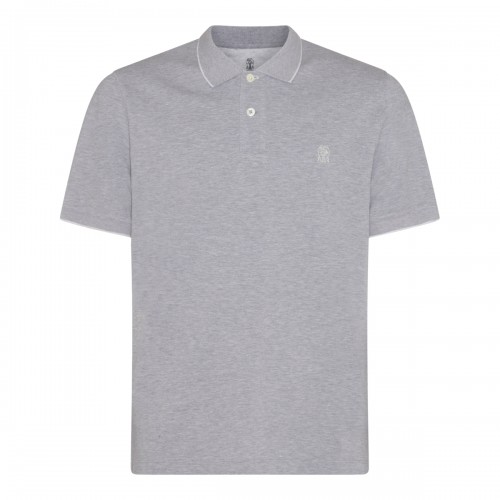 GREY COTTON POLO SHIRT