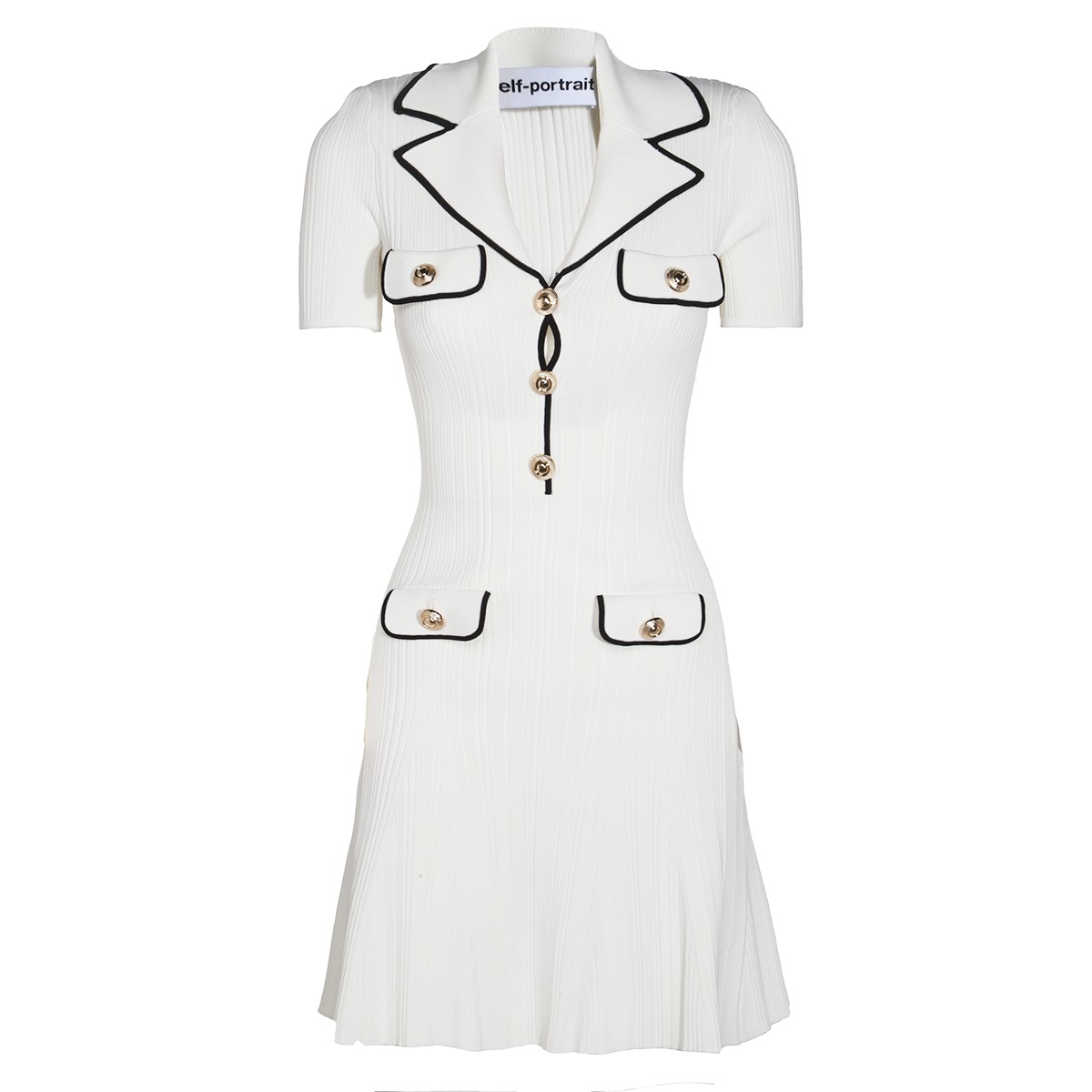 WHITE VISCOSE MINI DRESS