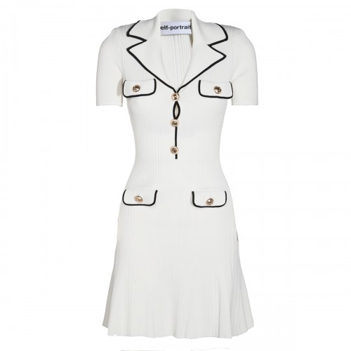 WHITE VISCOSE MINI DRESS