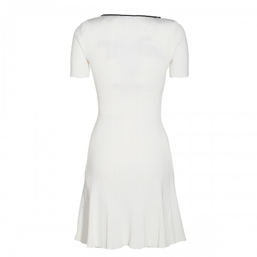 WHITE VISCOSE MINI DRESS