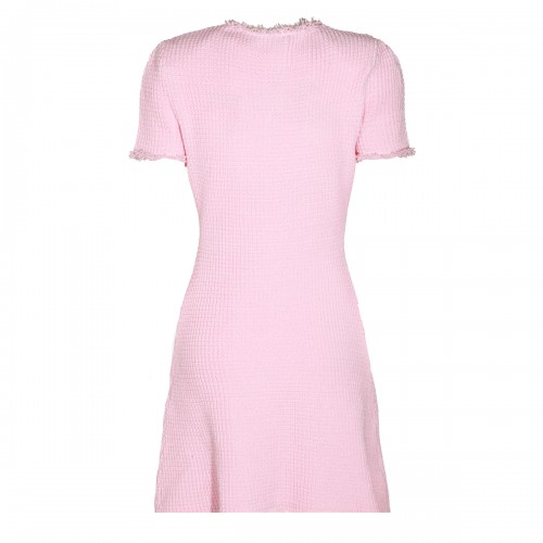 PINK VISCOSE MINI DRESS