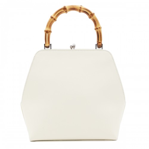 WHITE LEATHER SHOULDER BAG