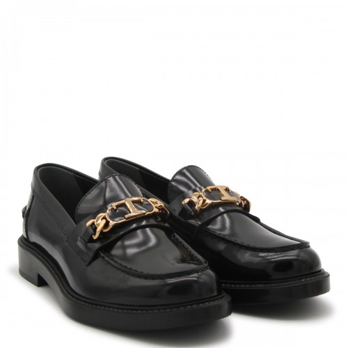 BLACK LEATHER LOAFERS