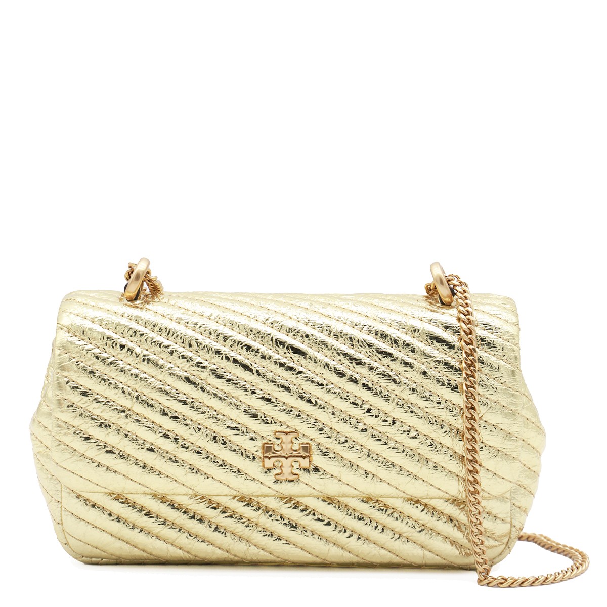 GOLD TONE CROSSBODY BAG