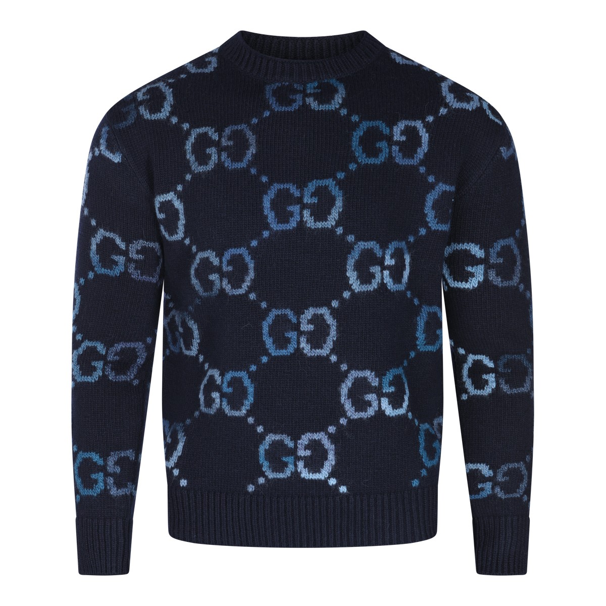 BLUE WOOL KNITWEAR