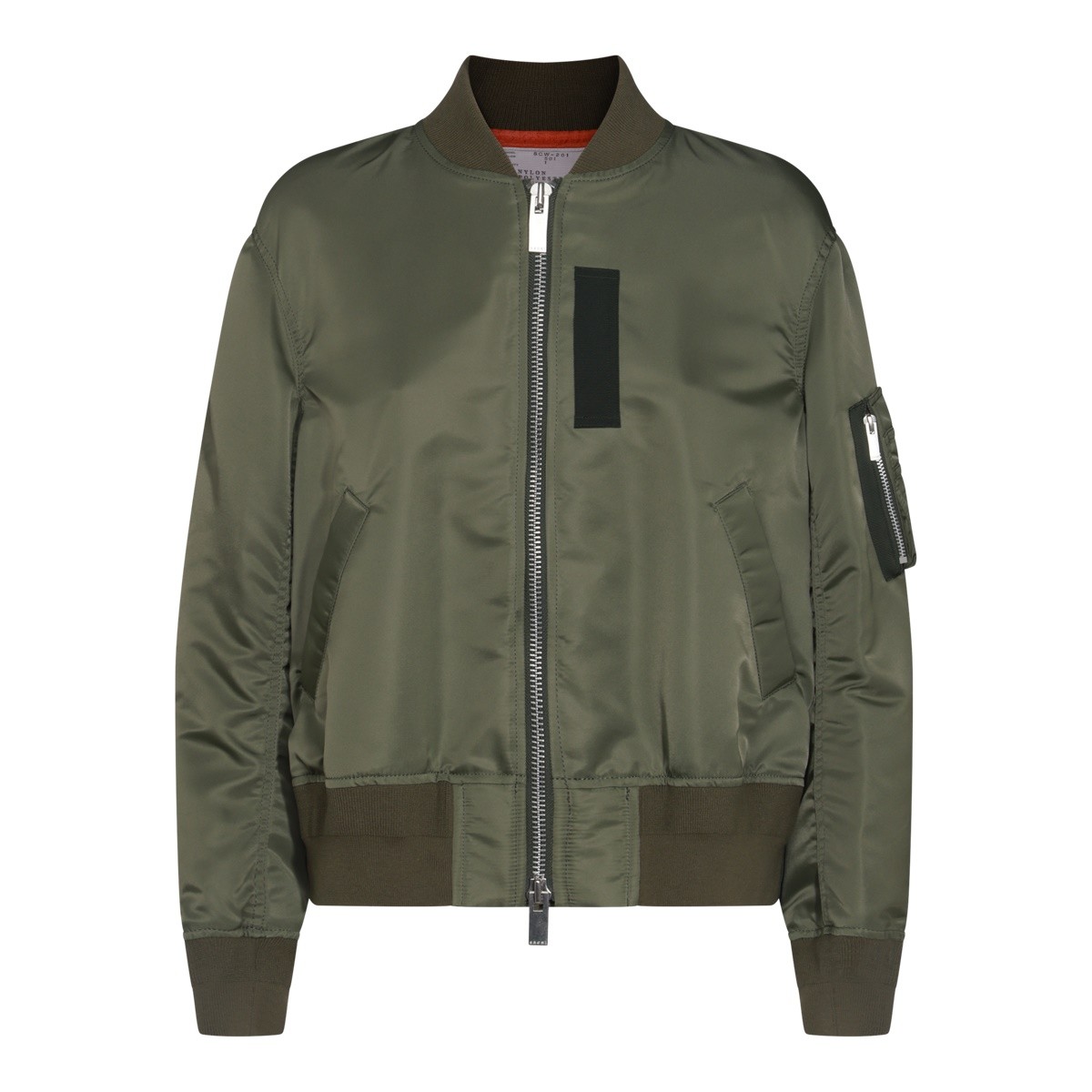 DARK GREEN NYLON CASUAL JACKET