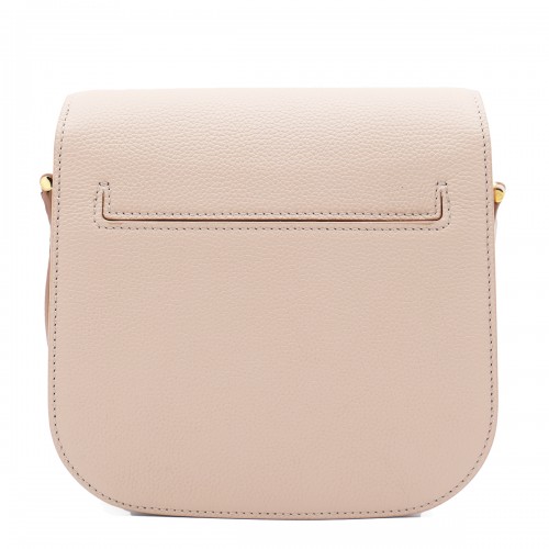 BEIGE LEATHER CROSSBODY BAG