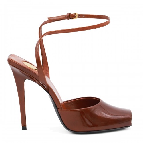 BROWN LEATHER SANDALS