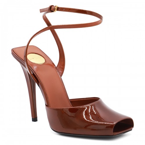 BROWN LEATHER SANDALS