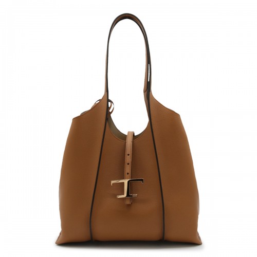 BROWN LEATHER TIMELESS SHOULDER BAG