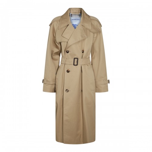 BEIGE COTTON TRENCH COAT