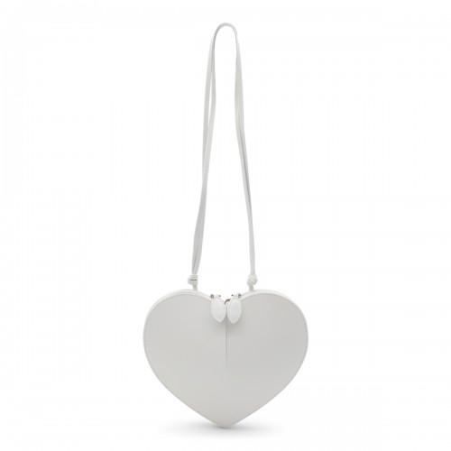 WHITE LEATHER COEUR SHOULDER BAG