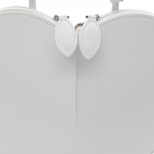 WHITE LEATHER COEUR SHOULDER BAG