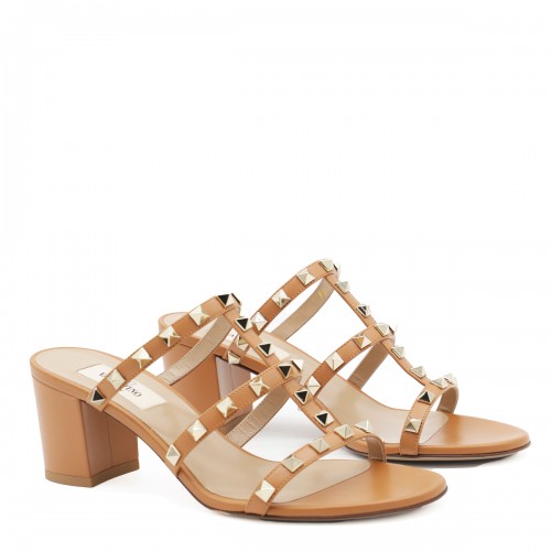 BEIGE LEATHER SANDALS