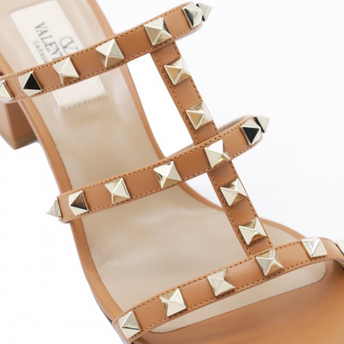 BEIGE LEATHER SANDALS