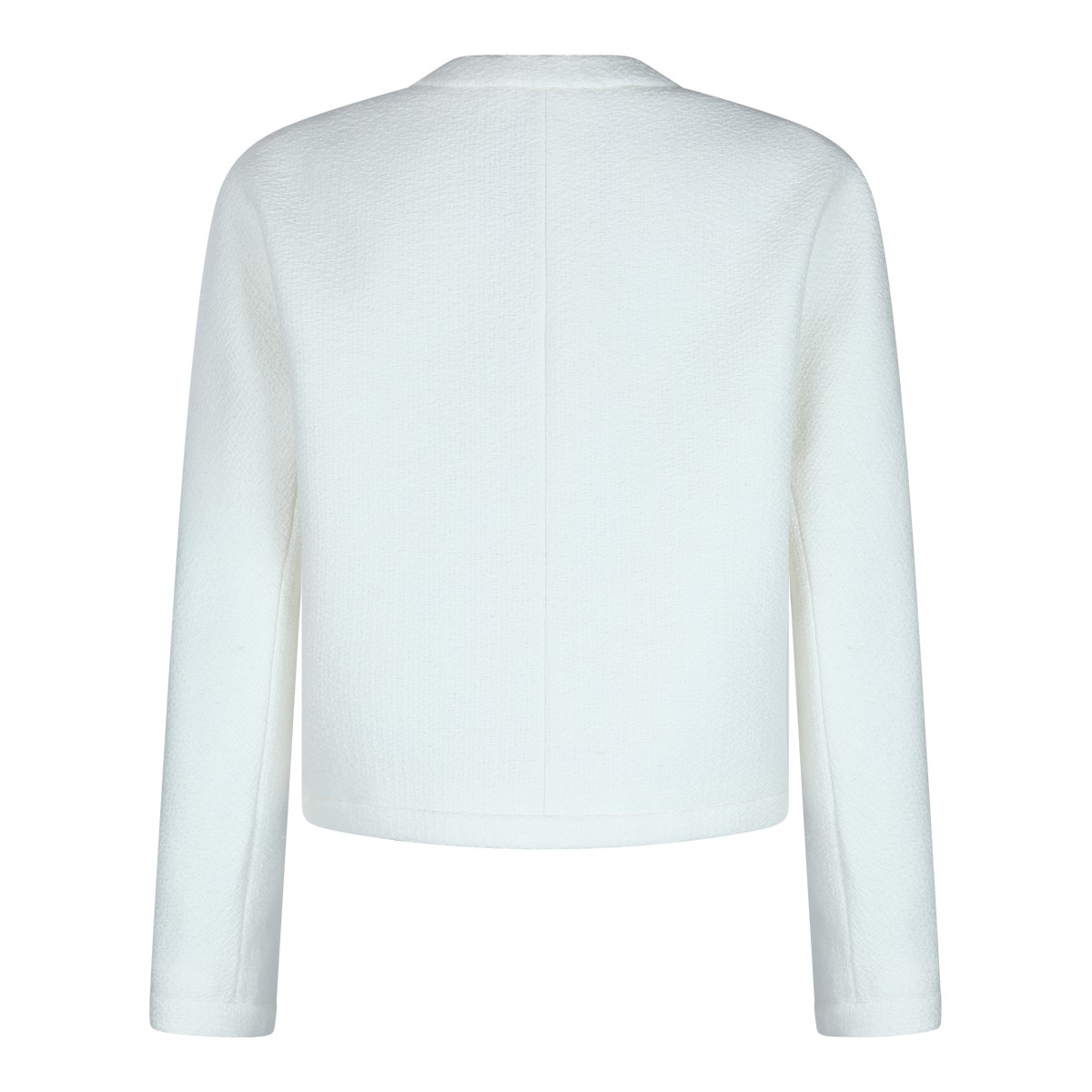WHITE WOOL CASUAL JACKET