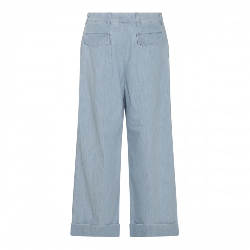 LIGHT BLUE COTTON DENIM PANTS 2