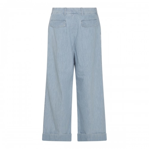 LIGHT BLUE COTTON DENIM PANTS