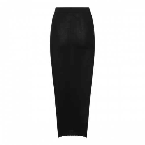 BLACK COTTON MIDI SKIRT 2