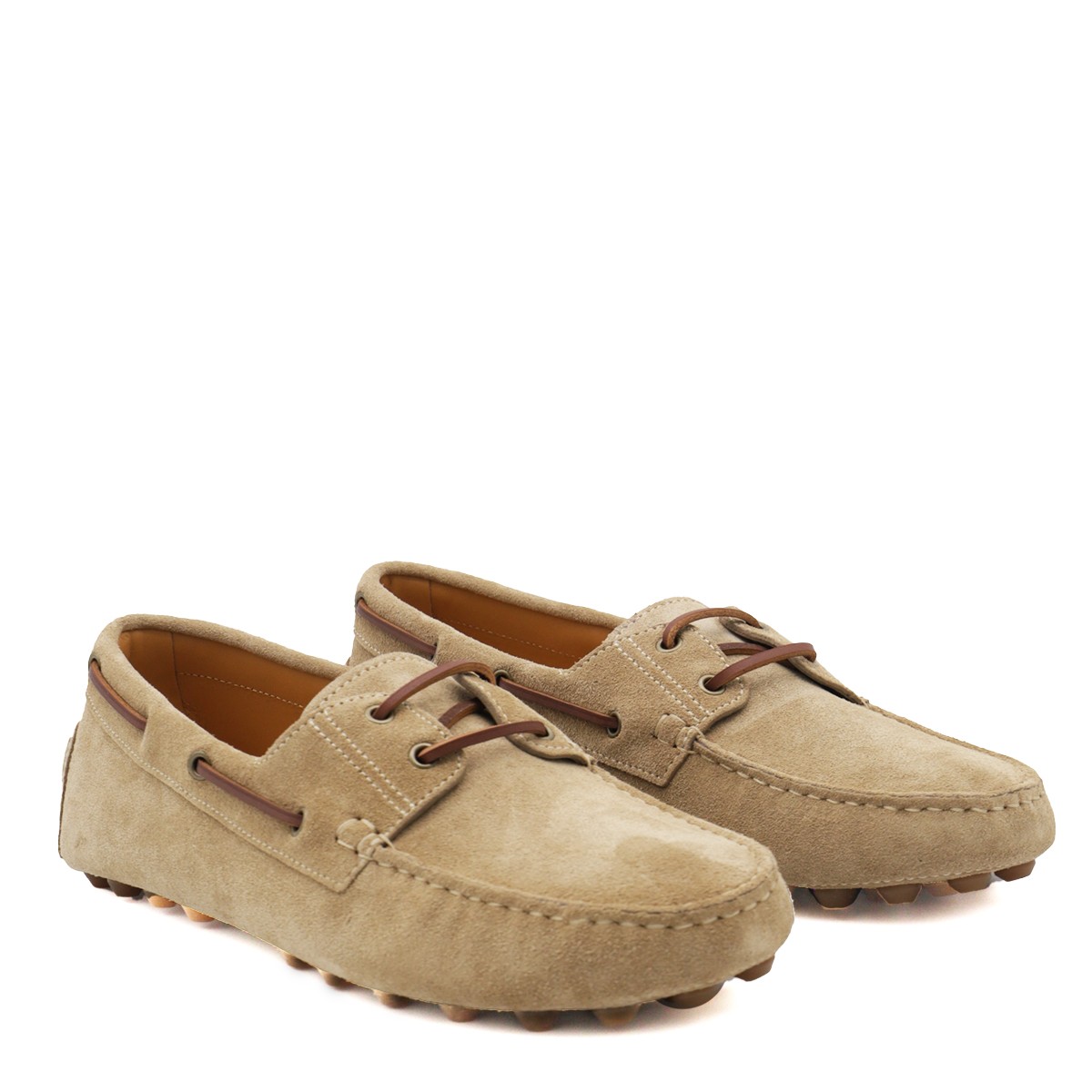 BEIGE LEATHER LOAFERS