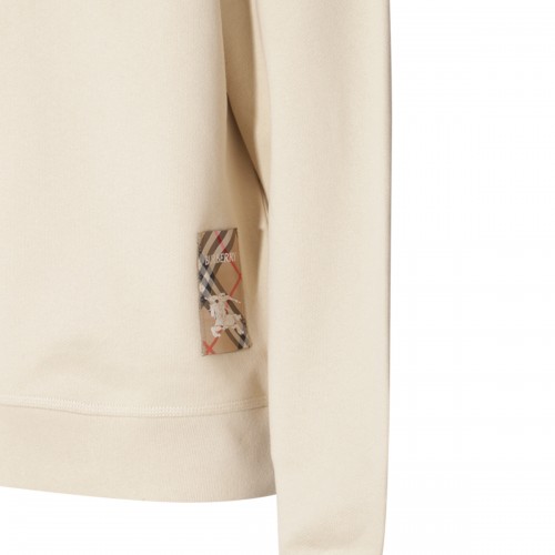 BEIGE COTTON SWEATSHIRT