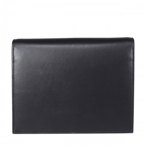 BLACK LEATHER CROSSBODY BAG