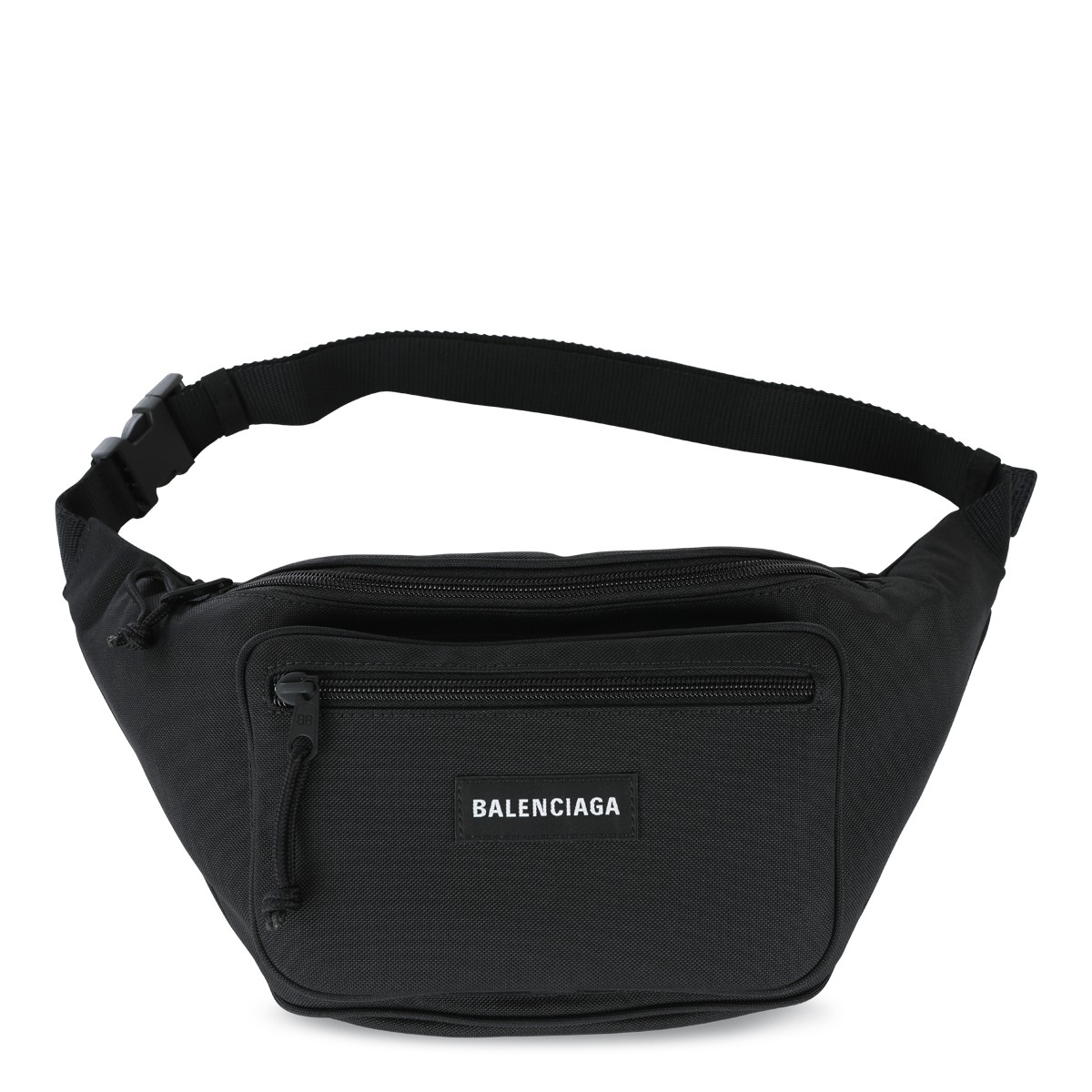 BLACK NYLON EXPLORER BELT BAG