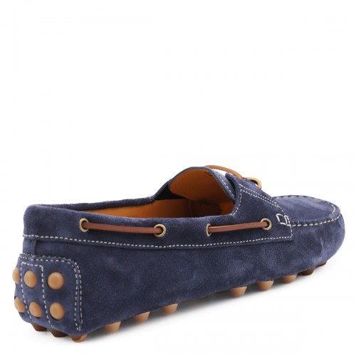 BLUE LEATHER LOAFERS