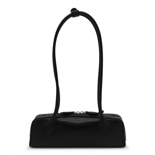 BLACK LEATHER TACKEL SMALL SHOULDER BAG