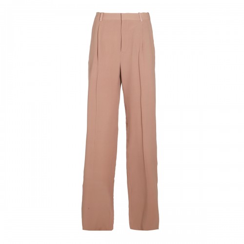 BEIGE SILK PANTS