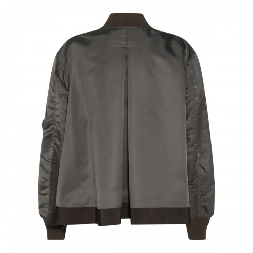 TAUPE NYLON CASUAL JACKET