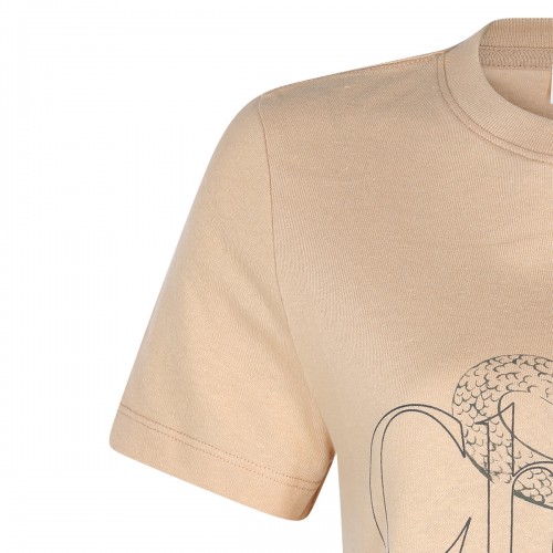 BEIGE COTTON T-SHIRT