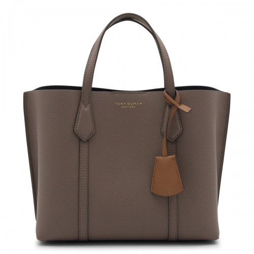 BROWN LEATHER PERRY TOTE BAG