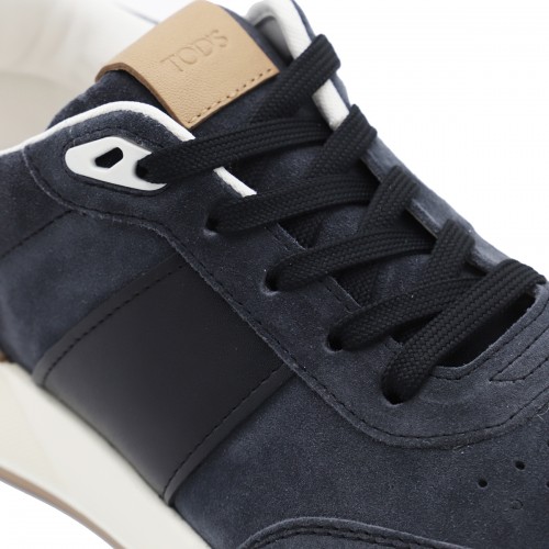 NAVY SUEDE SNEAKERS