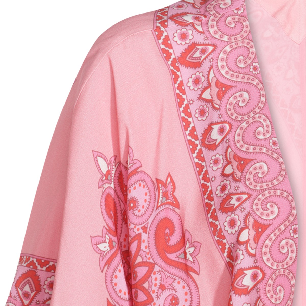 PINK AND RED SILK TOP PINK AND RED SILK TOP