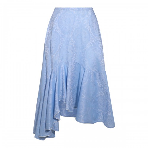 LIGHT BLUE MIDI SKIRT