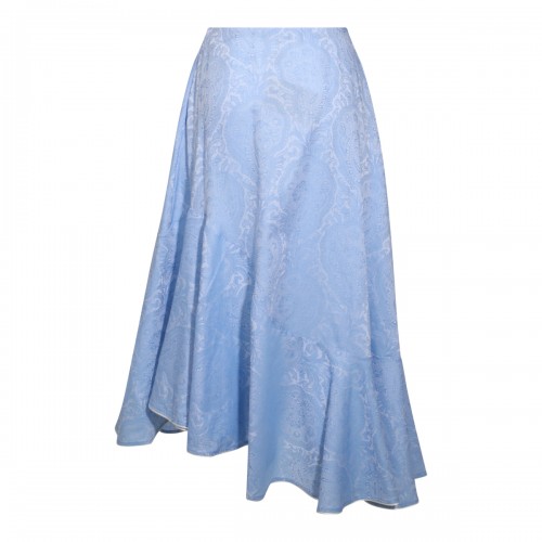 LIGHT BLUE MIDI SKIRT