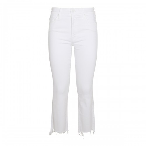 WHITE COTTON DENIM JEANS