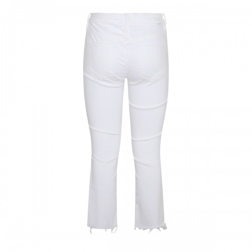 WHITE COTTON DENIM JEANS 2