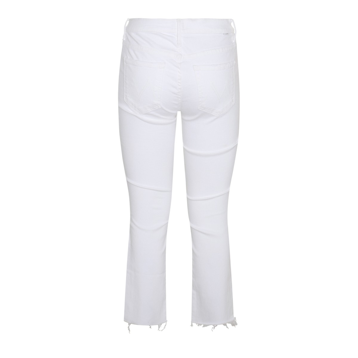 WHITE COTTON DENIM JEANS