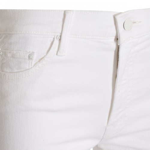 WHITE COTTON DENIM JEANS