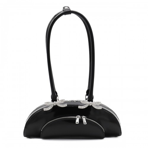 BLACK LEATHER SHOULDER BAG