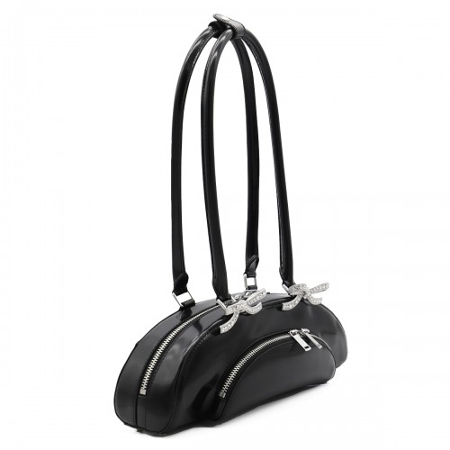 BLACK LEATHER SHOULDER BAG