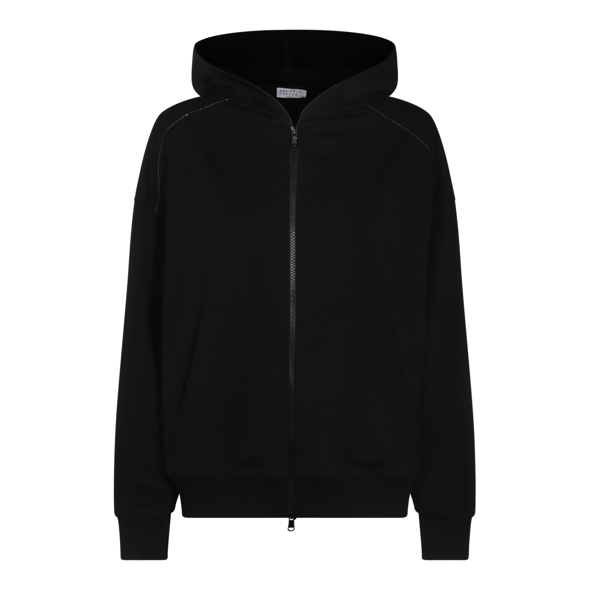 BLACK COTTON SWEATSHIRT