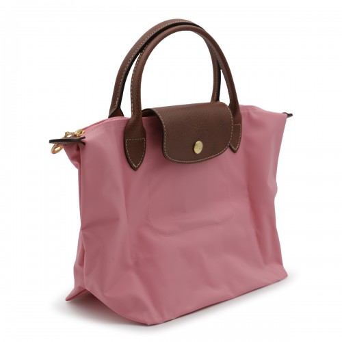 PINK COTTON AND LEATHER LE PLIAGE S TOTES