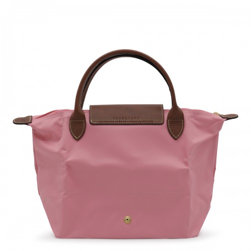 PINK COTTON AND LEATHER LE PLIAGE S TOTES