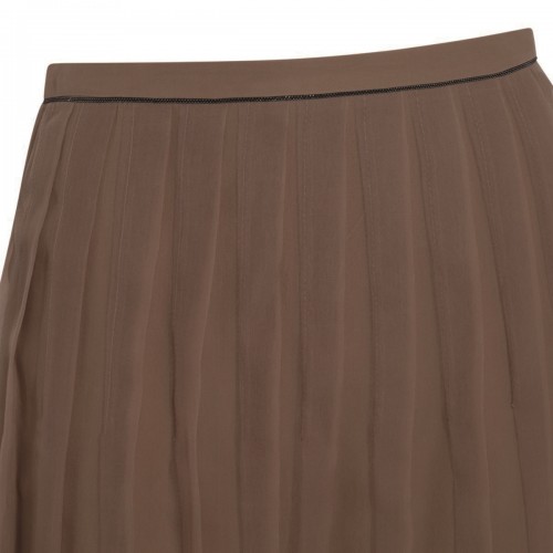 BROWN SILK SKIRT