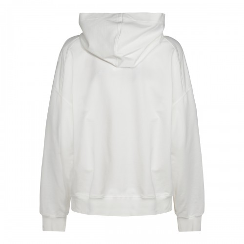 WHITE COTTON SWEATSHIRT