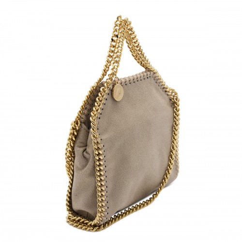 CREAM FAUX LEATHER MICRO FALABELLA TOTE BAG