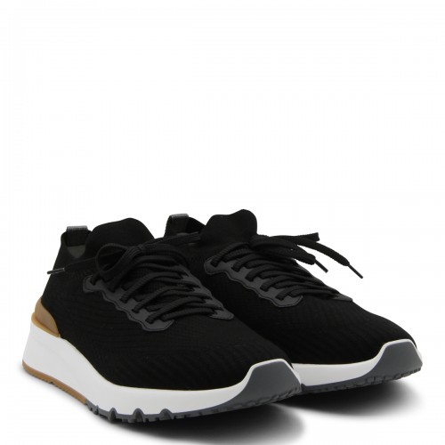 BLACK COTTON SNEAKERS